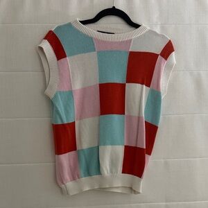 Vibrant Checkered Women's Sweater